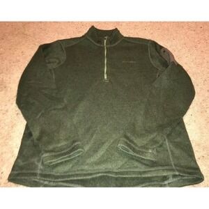 Eddie Bauer Half Zip Pullover Sweater Green Men's‎ Sz Large